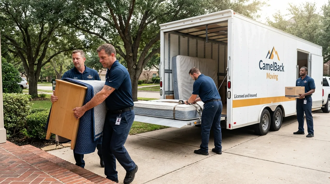 Crew loading residential truck for cross-state move from Shinglehouse, PA