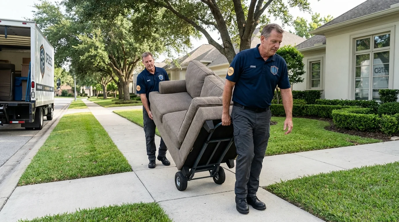 Local residential moving crew loading furniture in Shinglehouse, PA
